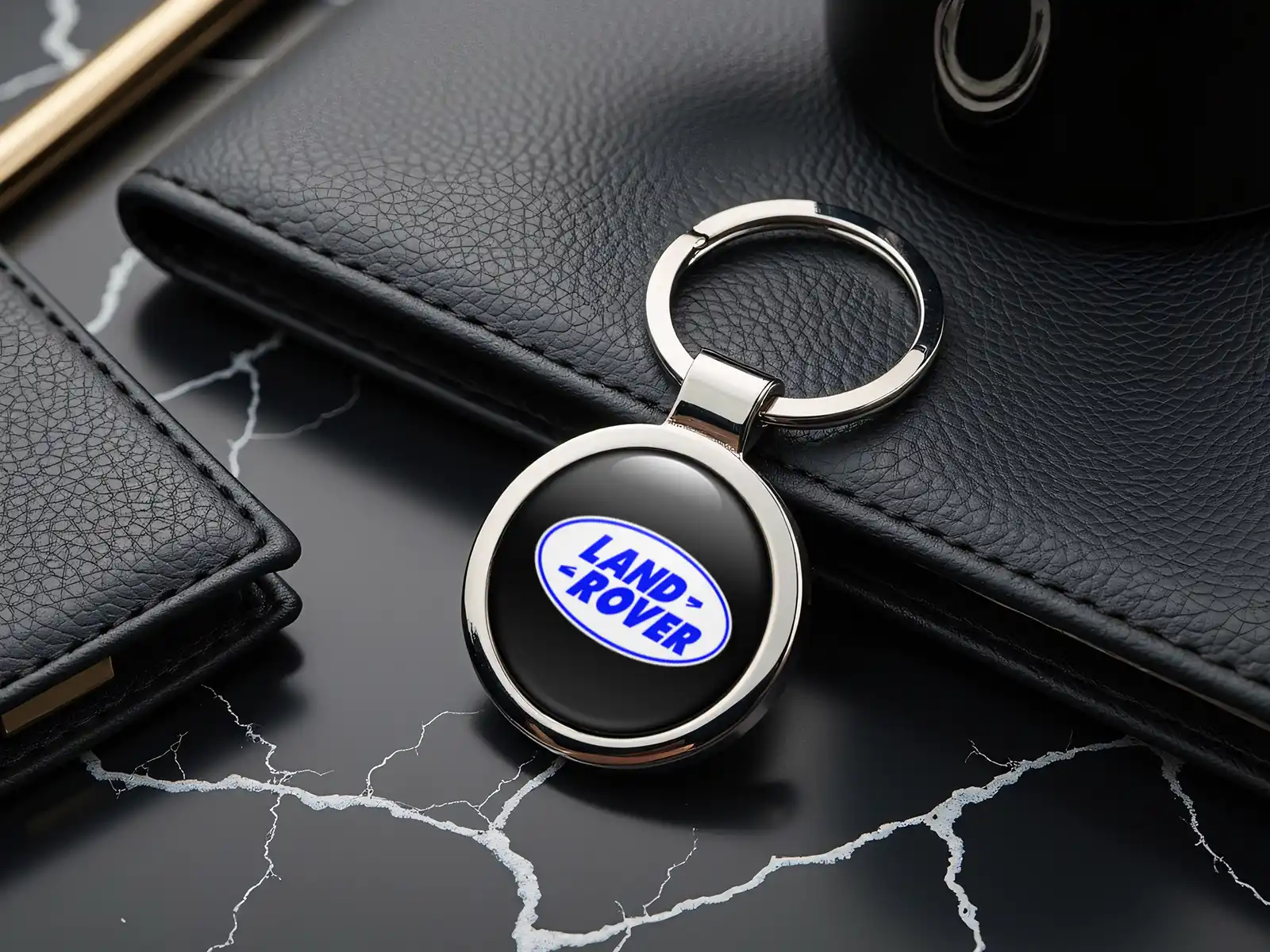 Land Rover Portachiavi Fighi Look Moderno in Acciaio Inox